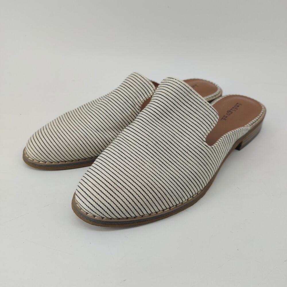 Indigo Rd. Womens Size 7.5 Hayze Mules Striped Textile Casual - Picture 1 of 10